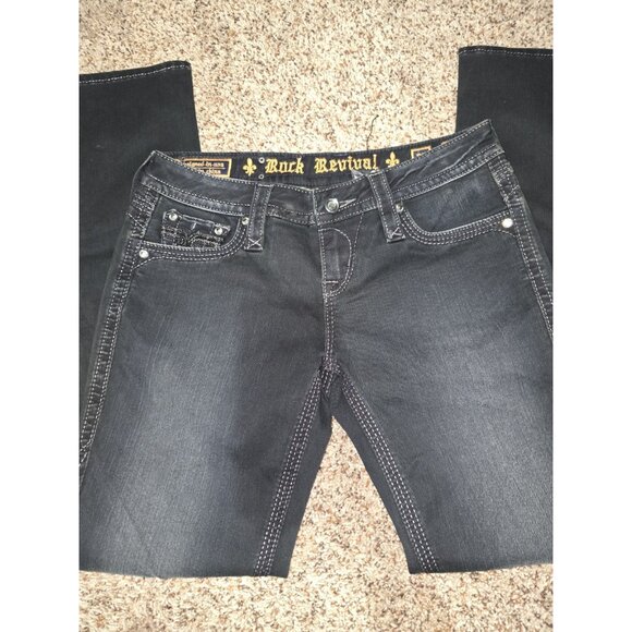 Womens Rock Revival Skinny Jeans Size 26/ 31' Inseam / Vivian Easy Skinny - Picture 3 of 3